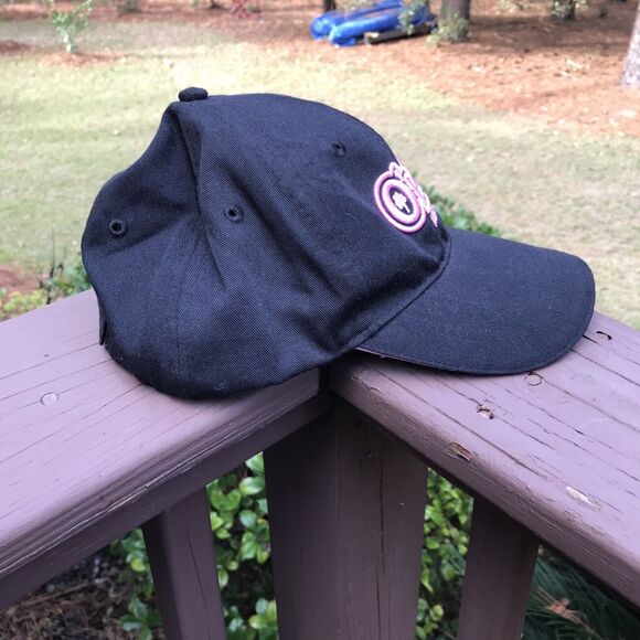 O'REILLY AUTO PARTS - PINK ON BLACK - ONE SIZE ADJUSTABLE BALL CAP HAT - Picture 3 of 6
